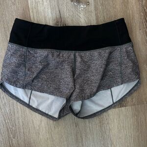 lululemon athletica Black and Gray Athletic Shorts